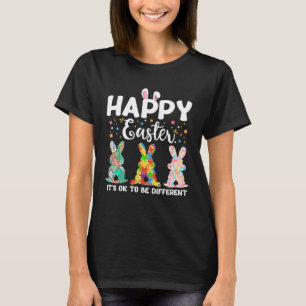 Gelukkig Pasen Konijn Het Is Ok Om Anders Te Zijn T-shirt