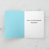 Gelukkig Pasen Konijn in Pandimec Mondkapje Humor Feestdagen Kaart (Binnen)