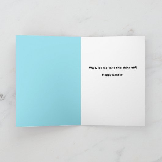 Gelukkig Pasen Konijn in Pandimec Mondkapje Humor Feestdagen Kaart (Binnen)