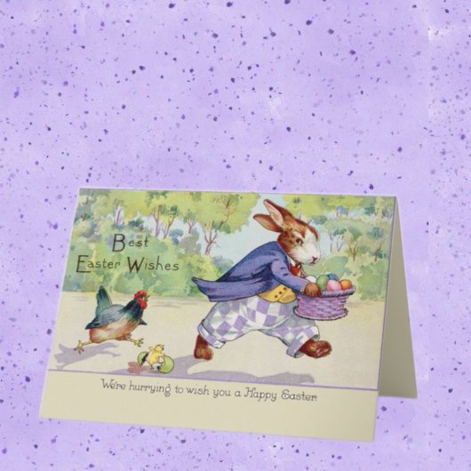 Gelukkig Pasen Konijn  Kaart