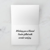 Gelukkig Pasen Konijn Kaart (Binnen)