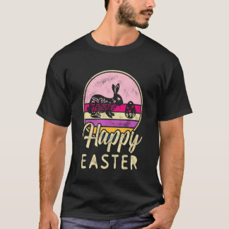 Gelukkig Pasen Konijn Kinderen Retro Design Kledin T-shirt