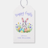 Gelukkig Pasen Konijn Konijn Cadeaulabel (Voorkant)