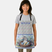 Gelukkig Pasen Konijn Konijneneieren Naam personal Schort (Insitu)