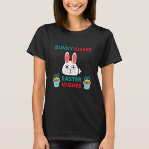 Gelukkig Pasen Konijn Kusjes En Wensen T-Shirt