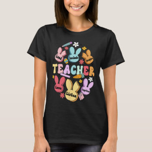 Gelukkig Pasen Konijn Leraar Liefde Leiding Geven T-shirt