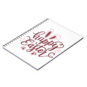 Gelukkig Pasen Konijn Notitieboek – Mooie Lente Da (Linkerzijde)