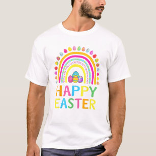 Gelukkig Pasen Konijn Paaseieren Jacht Paas Vrouwe T-shirt