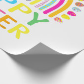 Gelukkig Pasen Konijn Paaseieren Jacht Paasfeest V Cadeaupapier (Hoek)