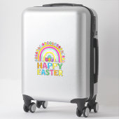 Gelukkig Pasen Konijn Paaseieren Jacht Paasfeest V Sticker (Koffer)