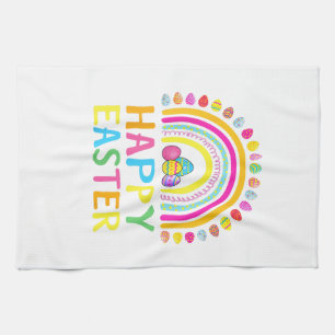 Gelukkig Pasen Konijn Paaseieren Jacht Paasfeest V Theedoek