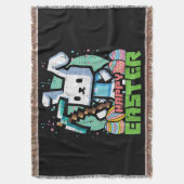 Gelukkig Pasen Konijn Pixel Game  Deken (Voorkant Verticaal)