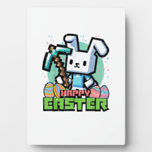 Gelukkig Pasen Konijn Pixel Game Gaming Gamer Jong Fotoplaat