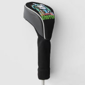 Gelukkig Pasen Konijn Pixel Game  Golfheadcover (Schuin)