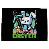 Gelukkig Pasen Konijn Pixel Game  Groot Cadeauzakje (Achterkant)
