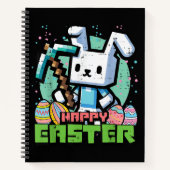 Gelukkig Pasen Konijn Pixel Game  Notitieboek (Voorkant)