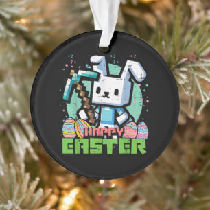 Gelukkig Pasen Konijn Pixel Game  Ornament