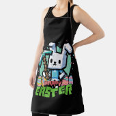 Gelukkig Pasen Konijn Pixel Game  Schort (Insitu)