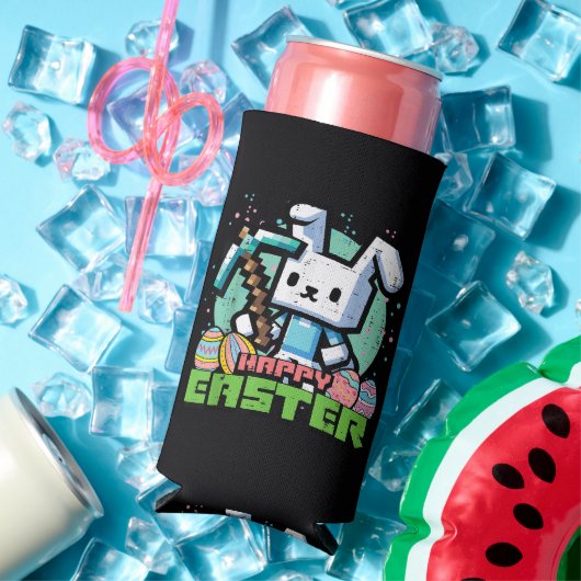 Gelukkig Pasen Konijn Pixel Game  Seltzer Blikjeskoeler (Insitu Zomer)