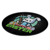 Gelukkig Pasen Konijn Pixel Game  Snijplank (Hoek)