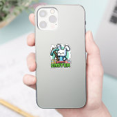 Gelukkig Pasen Konijn Pixel Game  Sticker (Telefoon)