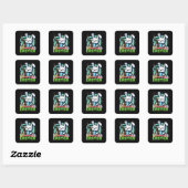 Gelukkig Pasen Konijn Pixel Game  Vierkante Sticker (Vel)