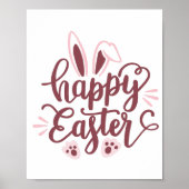 Gelukkig Pasen Konijn Poster – Mooie Lente Feestda (Voorkant)