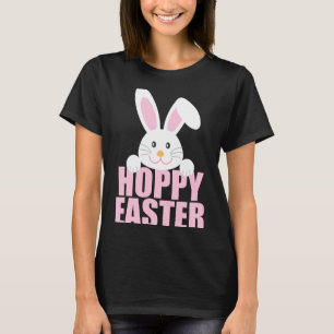 Gelukkig Pasen Konijn Pun Cute Roze Meisjes T-shir T-shirt