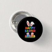 Gelukkig Pasen Konijn Ronde Button 3,2 Cm (Voorkant /achterkant)