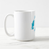 Gelukkig Pasen Konijn Schattig Blauw Kawaii Koffiemok (Links)