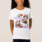 Gelukkig Pasen Konijn  T-shirt (Voorkant)