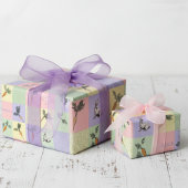 Gelukkig Pasen Konijn & Wortel Vierkantjes Cadeaupapier