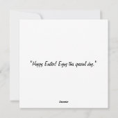 Gelukkig Pasen - Konijneneieren in pastelkleuren Feestdagenkaart (Achterkant)