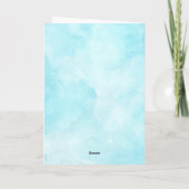 Gelukkig Pasen, Konijnenwater dat een Paasei kleur Feestdagen Kaart (Achterkant)