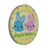 "GELUKKIG PASEN" KONIJNTJES DARTBORD (Voorkant Links)