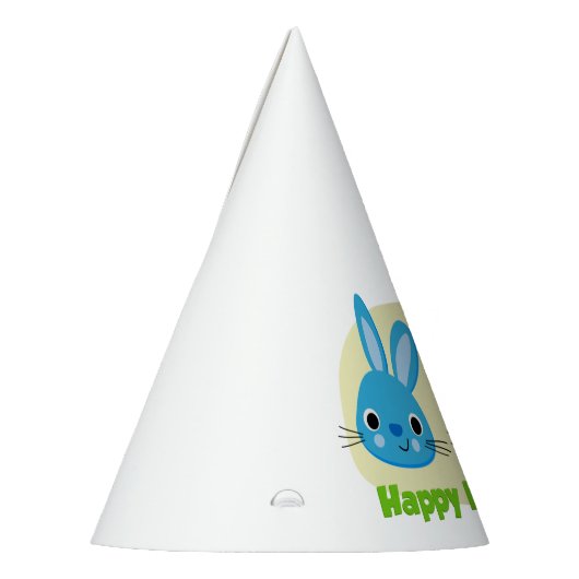 "GELUKKIG PASEN" KONIJNTJES FEESTHOEDJES (Links)