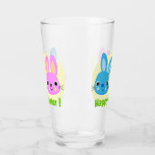 "GELUKKIG PASEN" KONIJNTJES GLAS (Links)