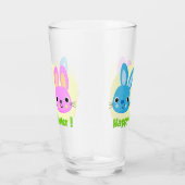 "GELUKKIG PASEN" KONIJNTJES GLAS (Rechts)