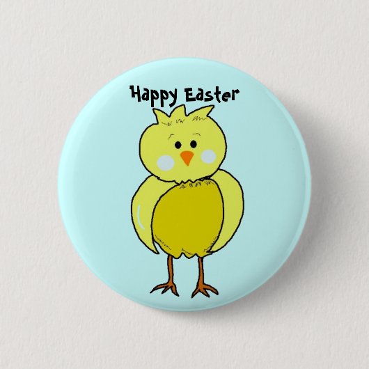Gelukkig Pasen Kuiken Ronde Button 5,7 Cm (Voorkant)