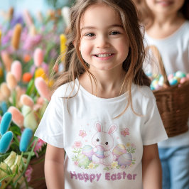 Gelukkig Pasen Lente Ontwerp - Knuffel Konijn Kinder Shirts