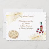 Gelukkig Pasen Lente Pesach Seder Vintage Kaart (Achterkant)