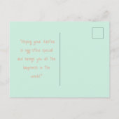 Gelukkig Pasen licht groene waterverf aanpasbaar Briefkaart (Achterkant)