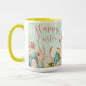 Gelukkig Pasen licht groene waterverf Mok (Links)