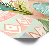 Gelukkig Pasen licht groene waterverf Poster (Hoek)