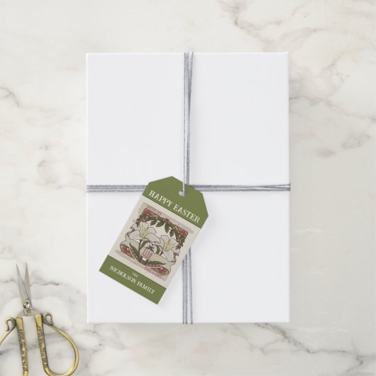 Gelukkig Pasen:  Lily Design Vredeshoop Cadeaulabel (Met Touw)