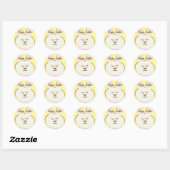 Gelukkig Pasen Meisje Bunny Stickers (Vel)