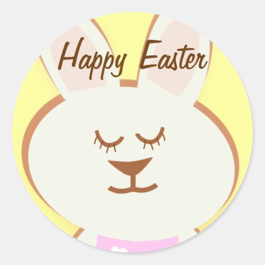Gelukkig Pasen Meisje Bunny Stickers (Voorkant)