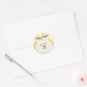 Gelukkig Pasen Meisje Bunny Stickers (Envelop)