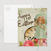 gelukkig Pasen meisje Feestdagenkaart (Voorkant / Achterkant)