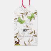 Gelukkig Pasen met Bunny, Gnome en Iris Gift Label Cadeaulabel (Achterkant)